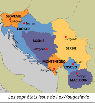Les sept états issus de l'ex-Yougoslavie. Les sept états issus de l'ex-Yougoslavie.