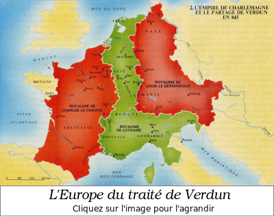 Cliquez ici pour augmenter la taille de l'image. Europe Charlemagne.